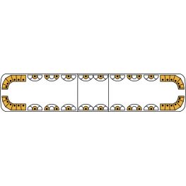 2546806 2546806. Sistema di avvertimento Aurum con profilo basso, completamente attrezzato, con luci a LED color ambra da 1346 mm.